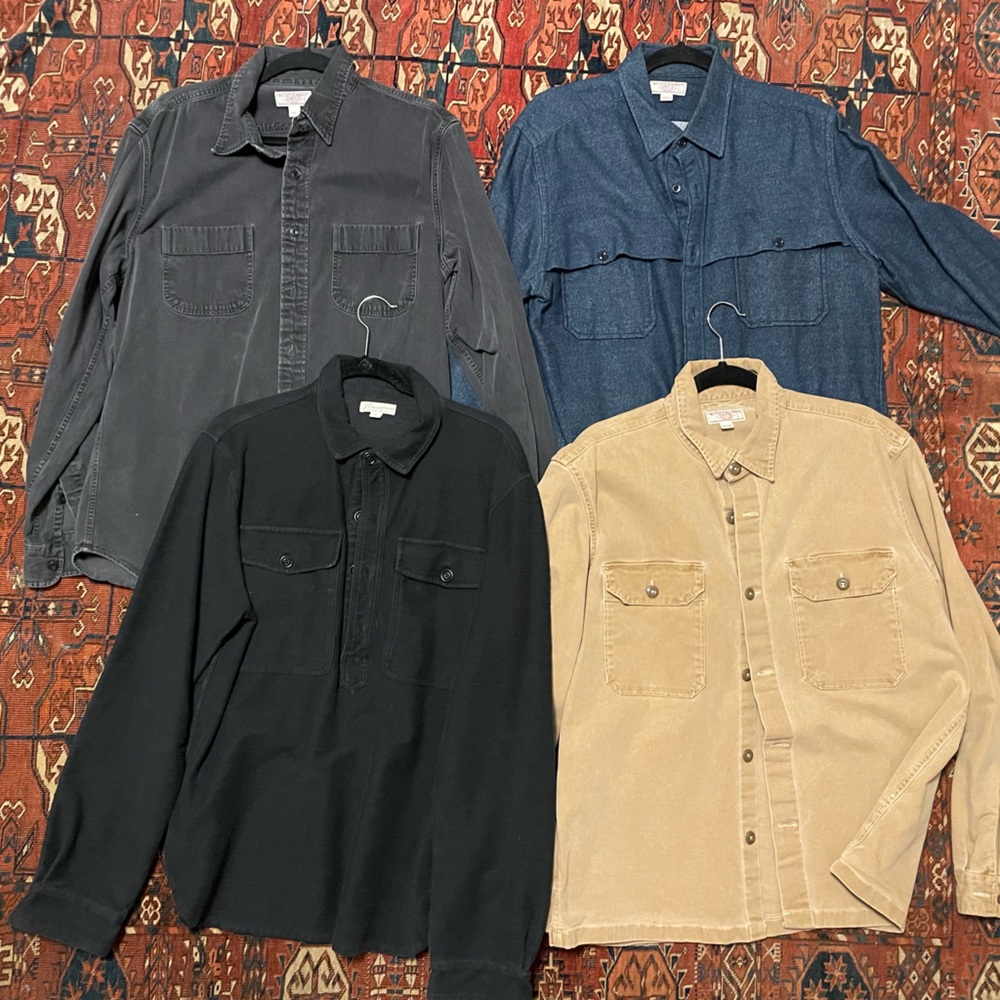 Bundle of 4 Wallace & Barnes / J. Crew Shirts — Large